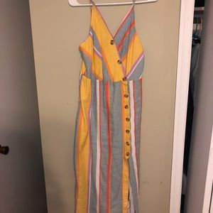 Striped ankle length dress